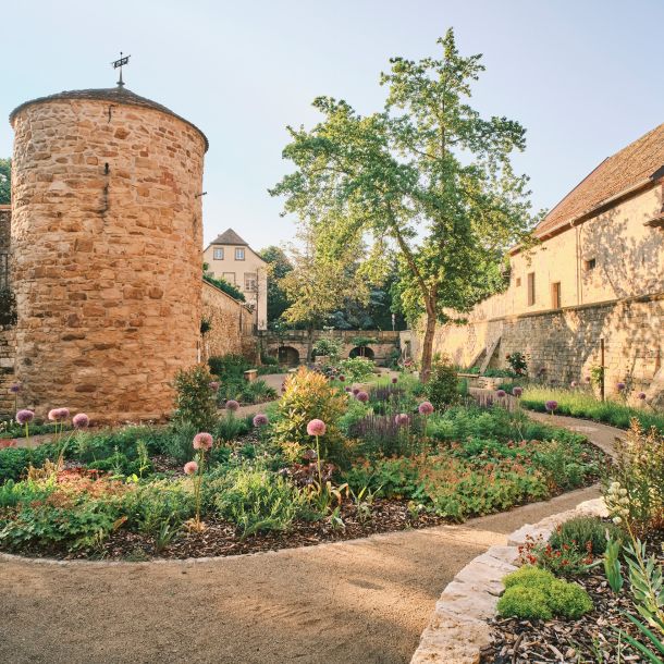 Garten mit altem Hof