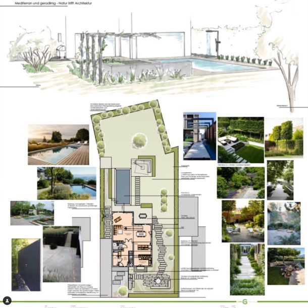 Bild Layout Plan eines Garten